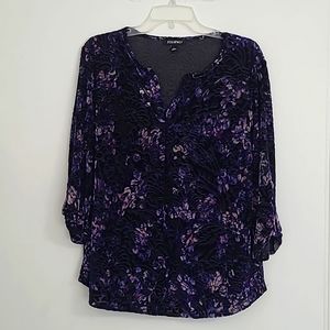 Roz & Ali L Burnout Velvet top